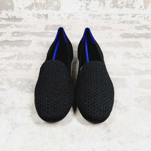 NEW Rothy's The Flat Black Knit Round Toe Slip On Loafers C329